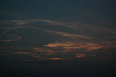 STS-118 Noctilucent Cloud, August 8, 2007